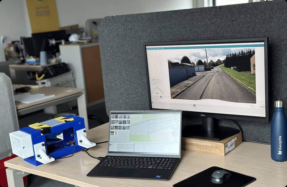 Bureau avec un écran d'ordinateur